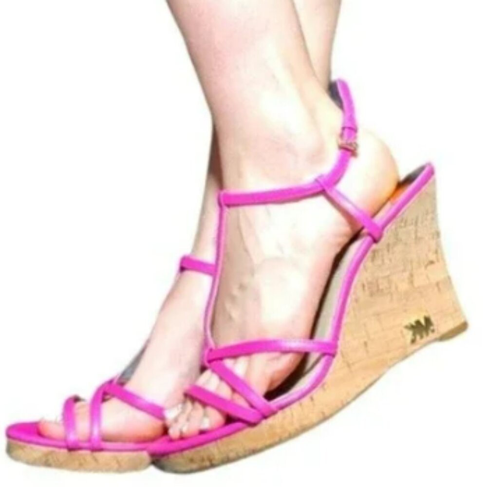 Michael Kors Kami Pink Wedge Sandals  size 6.5